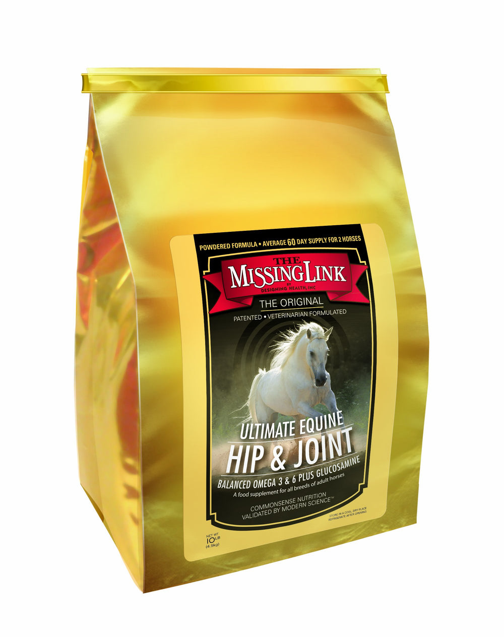 The Missing Link Equine Plus Formula, balance de botella para vertido, apoya articulaciones y flexibilidad