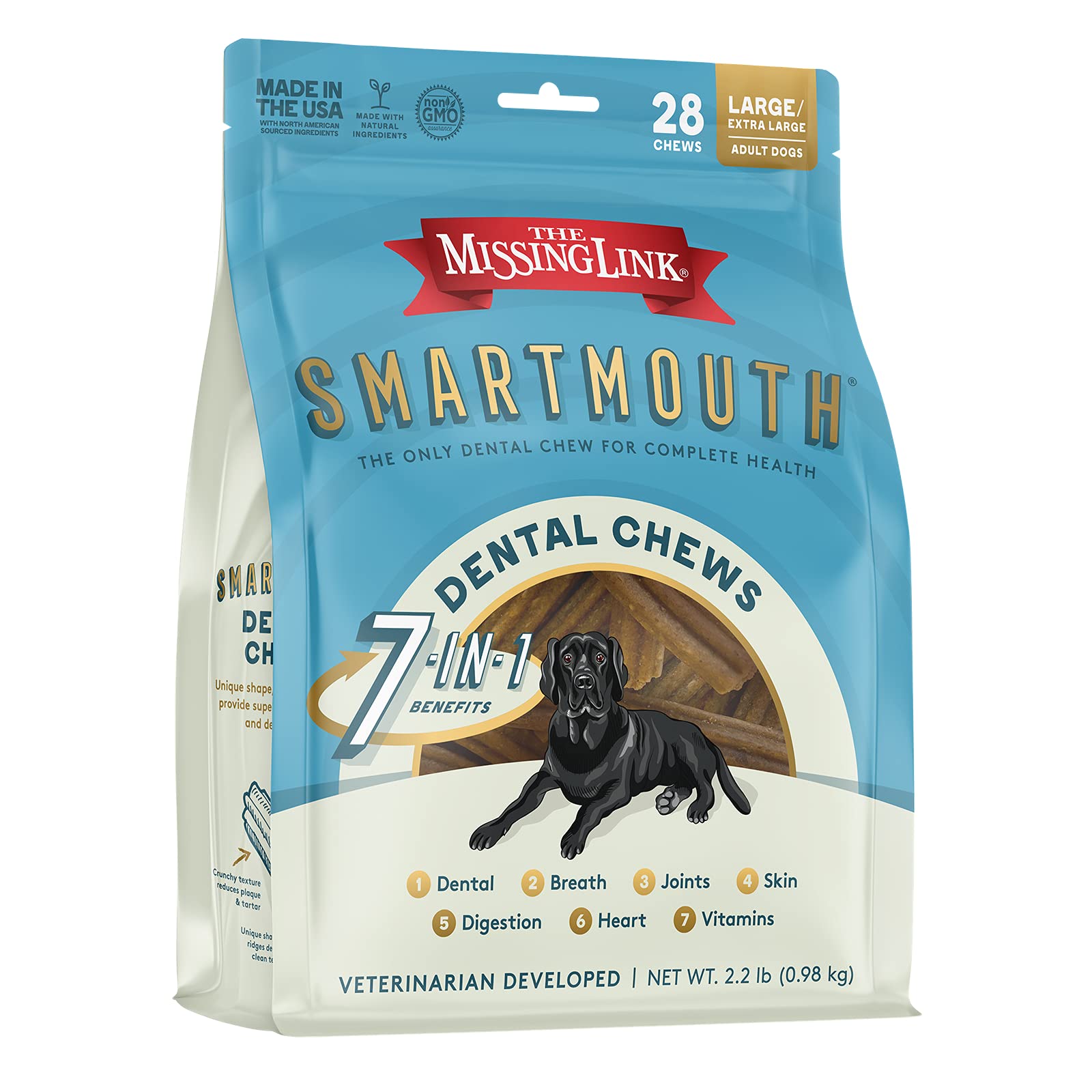 Producto hecho en EE. UU. The Missing Link Smartmouth con garantía del fabricante.