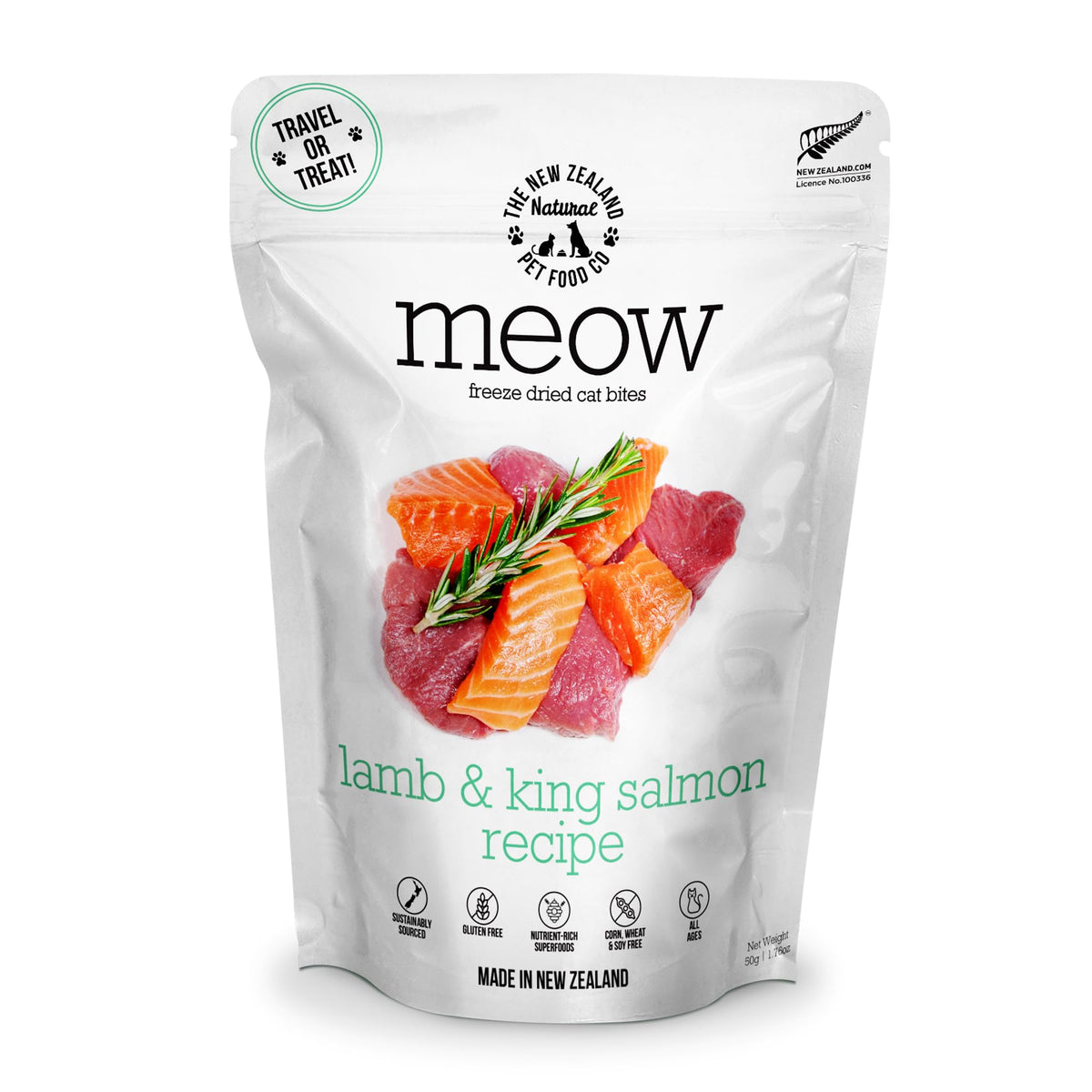 The New Zealand Natural Pet Food Co. Meow: textura sabrosa para estimular el apetito del gato