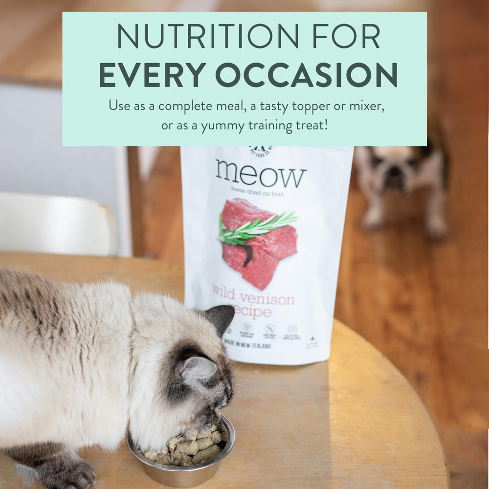 The New Zealand Natural Pet Food Co Meow proteína alta para comidas completas o toppers