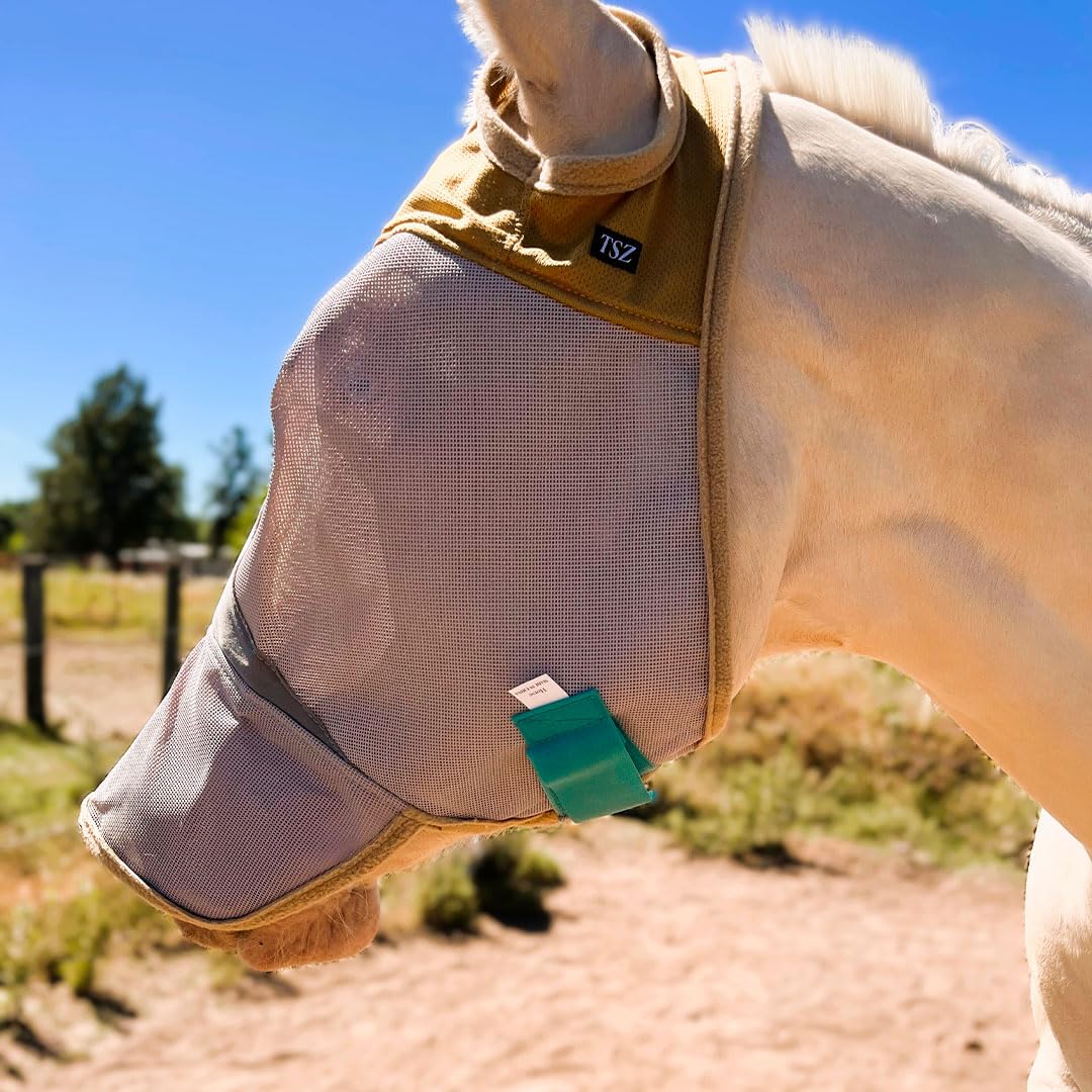 The Sunny Zebra malla aireada para caballo día caluroso, permite uso cómodo.