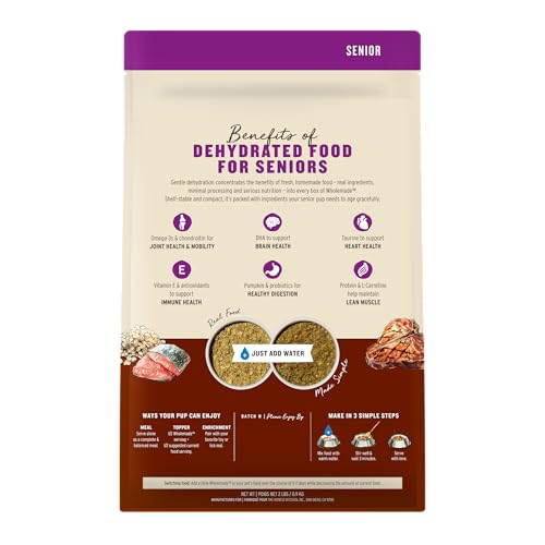 The Honest Kitchen WholeMade Senior muestra textura seca y crujiente