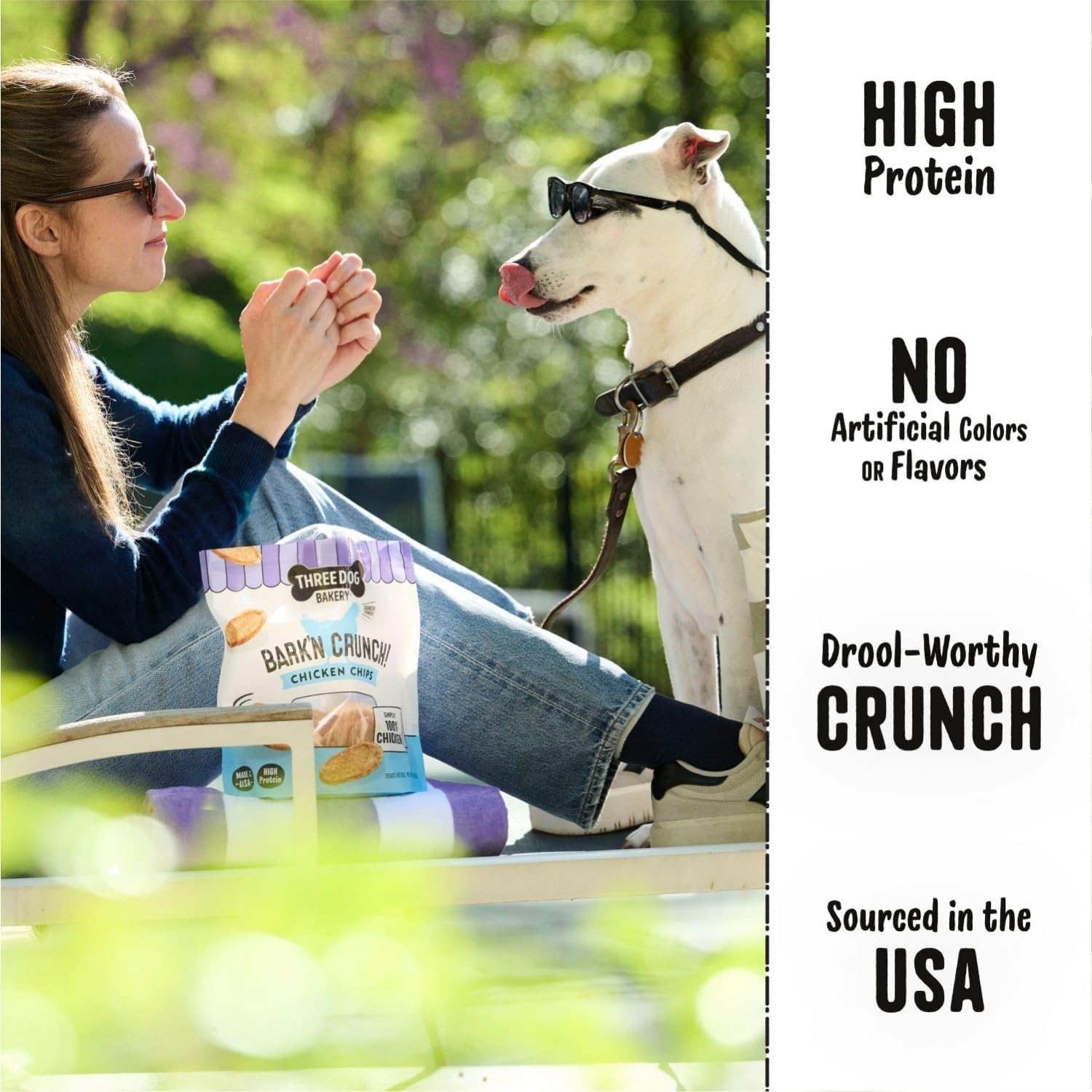 Bark'N Crunch! sin soja, snack simple y sabroso para perros.