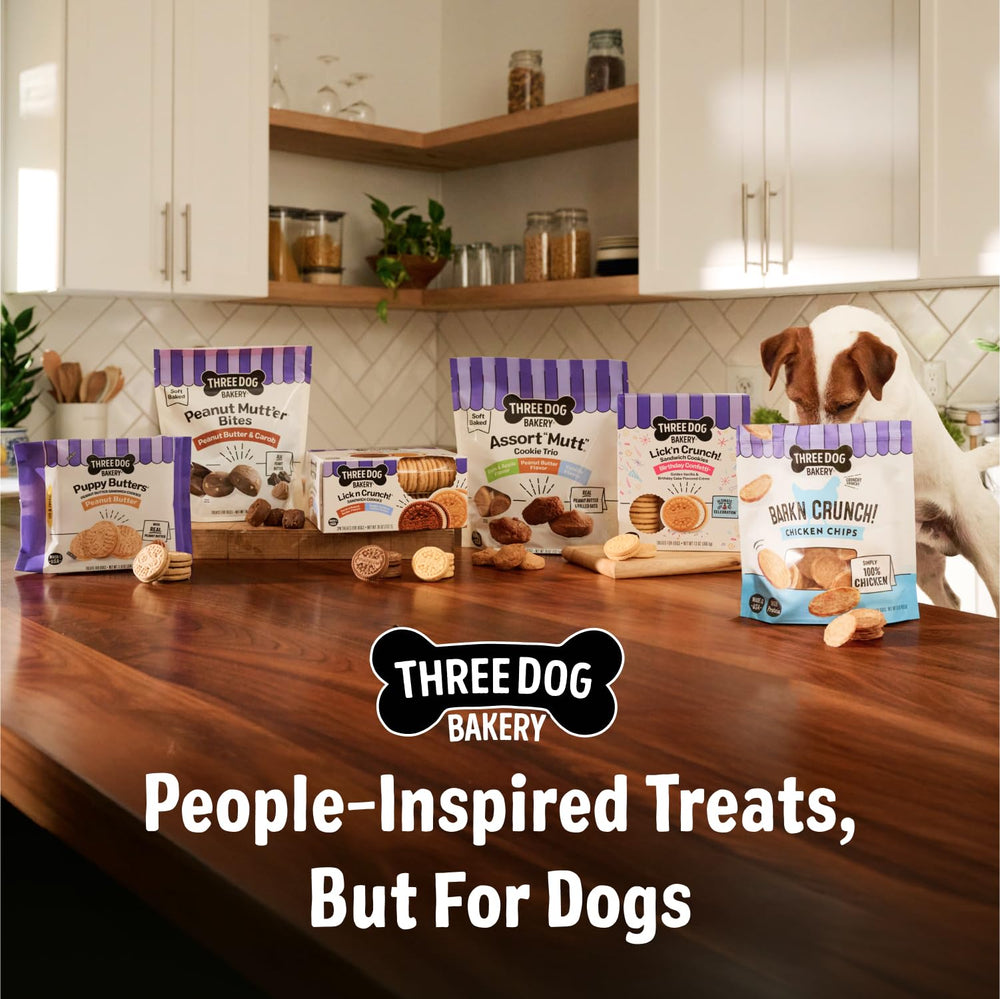 Three Dog Bakery Empaque Regalo: presentación atractiva para regalar a tu compañero peludo