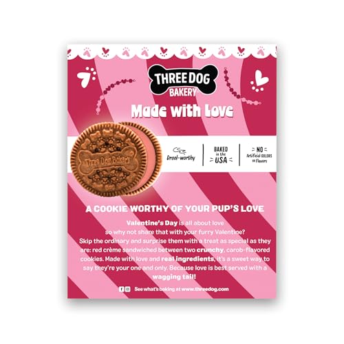 Three Dog Bakery Galletas Carob Crujientes: snack seguro para perros que aman el sabor carob