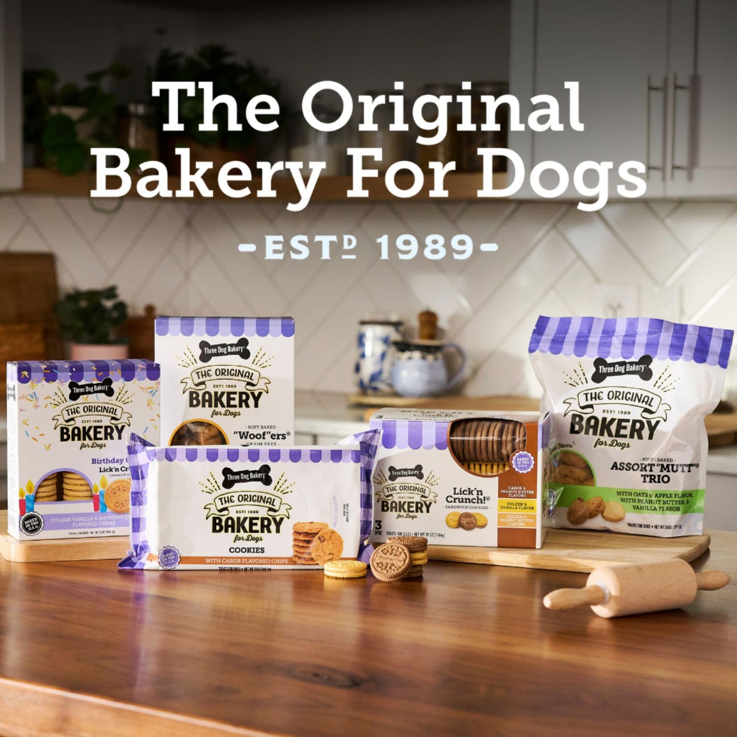 Galletas de carob Three Dog Bakery, snack sabroso para una merienda especial.
