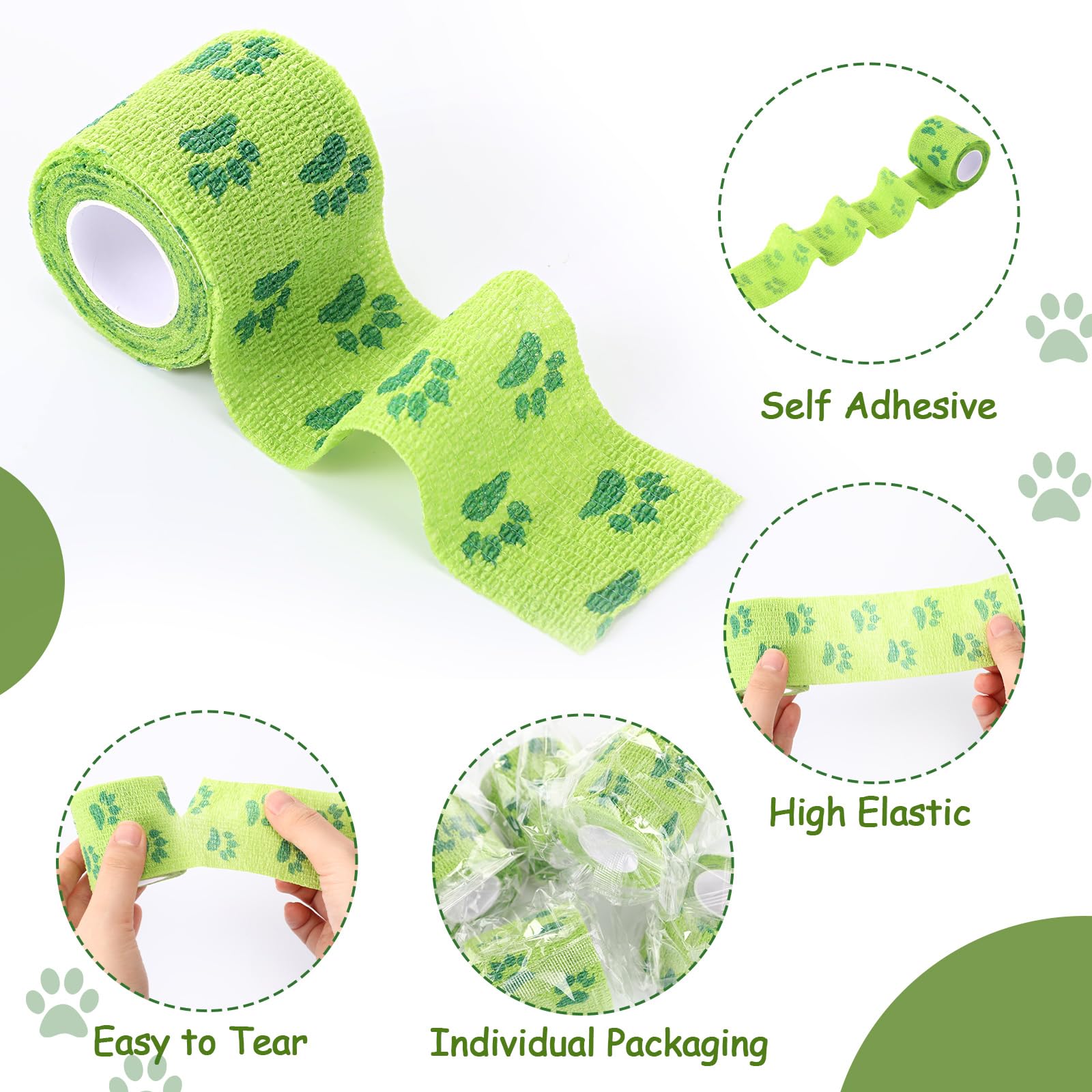 Vendaje Threlaco para perro verde evita lamer con sabor amargo.