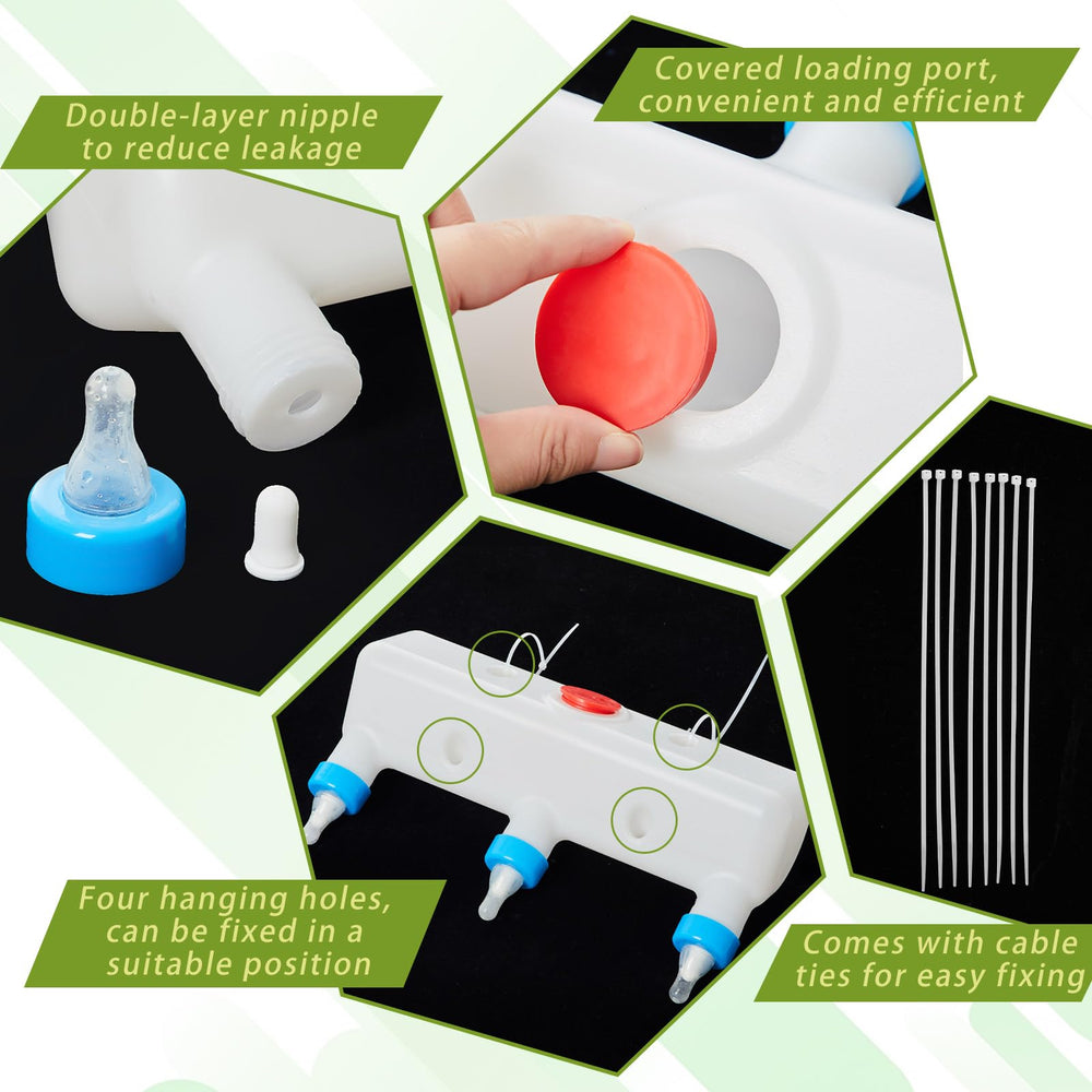 Threlaco alimentador con tres pacificadores para alimentación simultánea y menos derrames