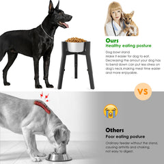 TIDANT altura ajustada para perros grandes mejora ergonomía al comer.