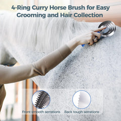 Tideme cepillo de curry para caballos, ganado y mascotas