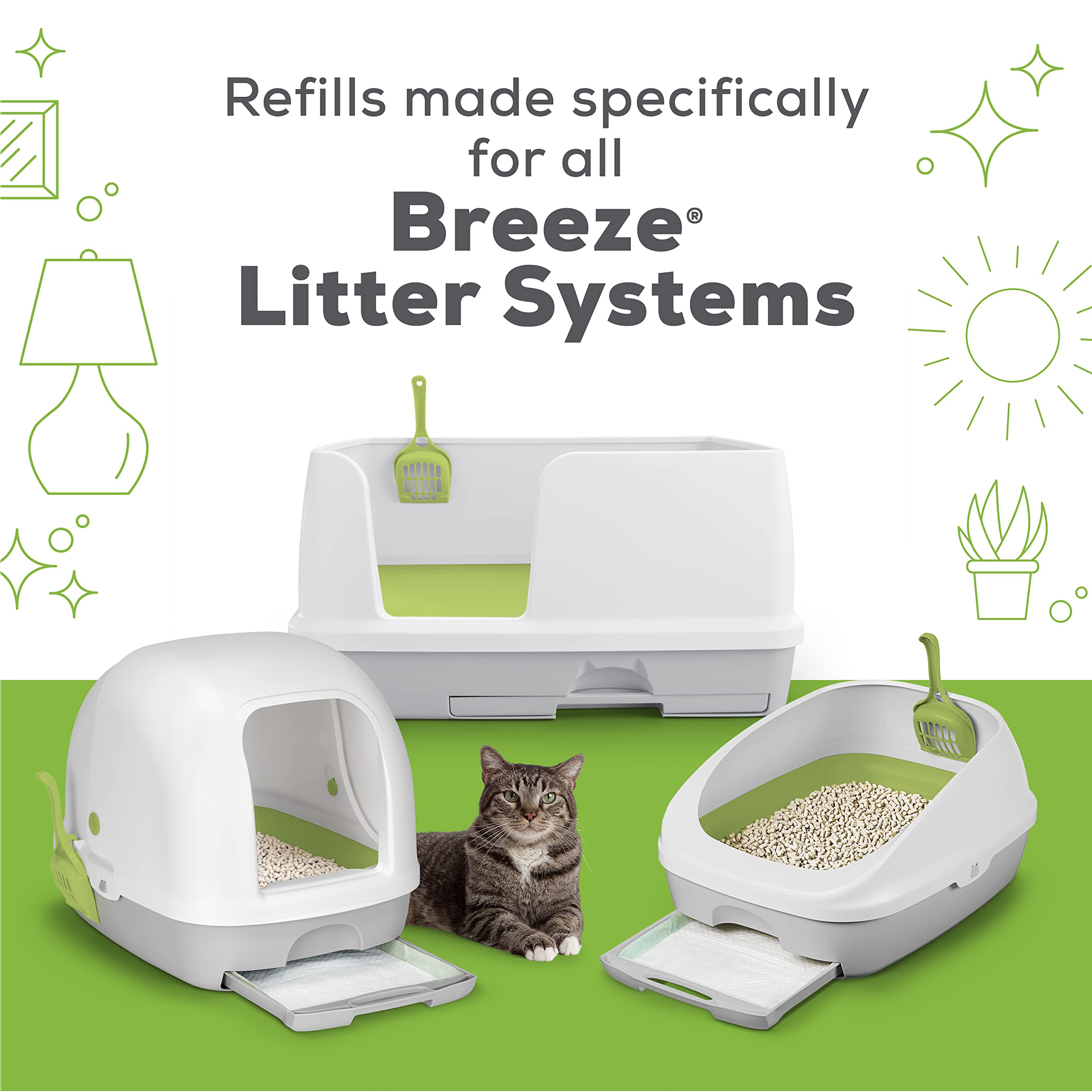 Tidy Cats Breeze Original Cat Pads: drenaje de orina para una caja más limpia.