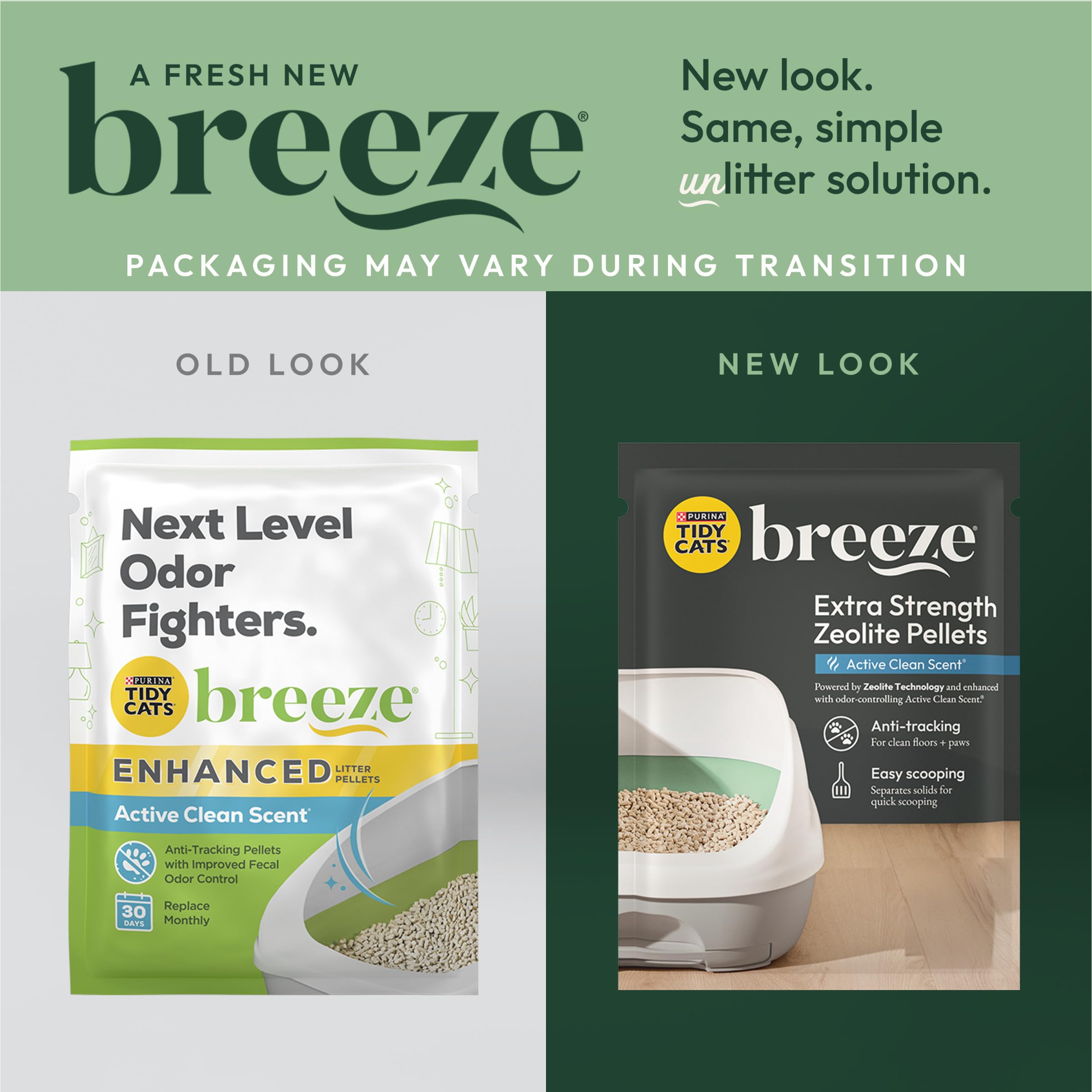 Purina Tidy Cats Breeze: pellets permiten que la orina pase para facilitar la limpieza