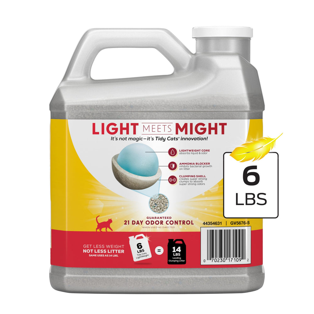 Purina Tidy Cats LightWeight caja de arena fácil de limpiar y mantener ordenada.
