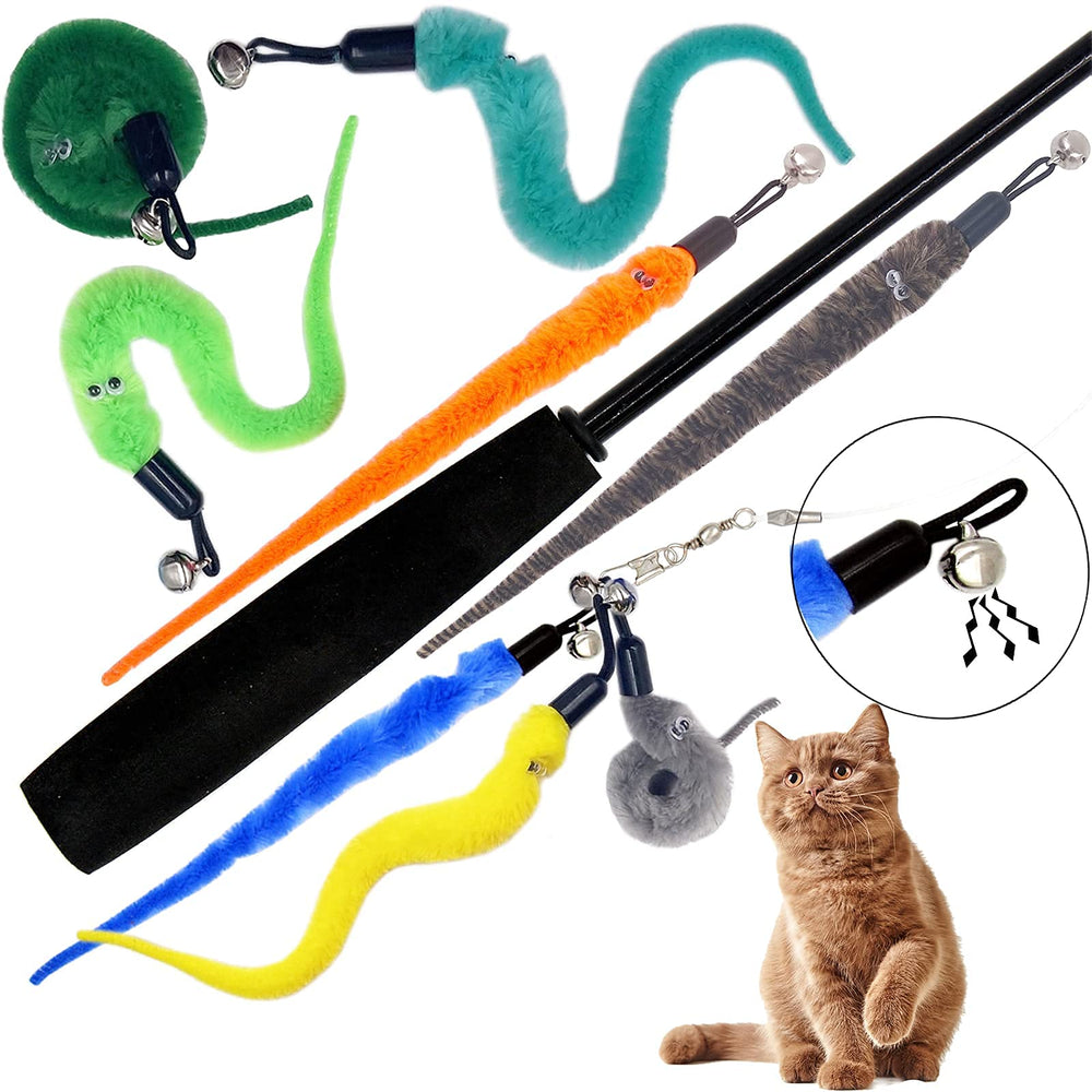 TIENAILING juego de gusano para gato en interior y entretenimiento seguro
