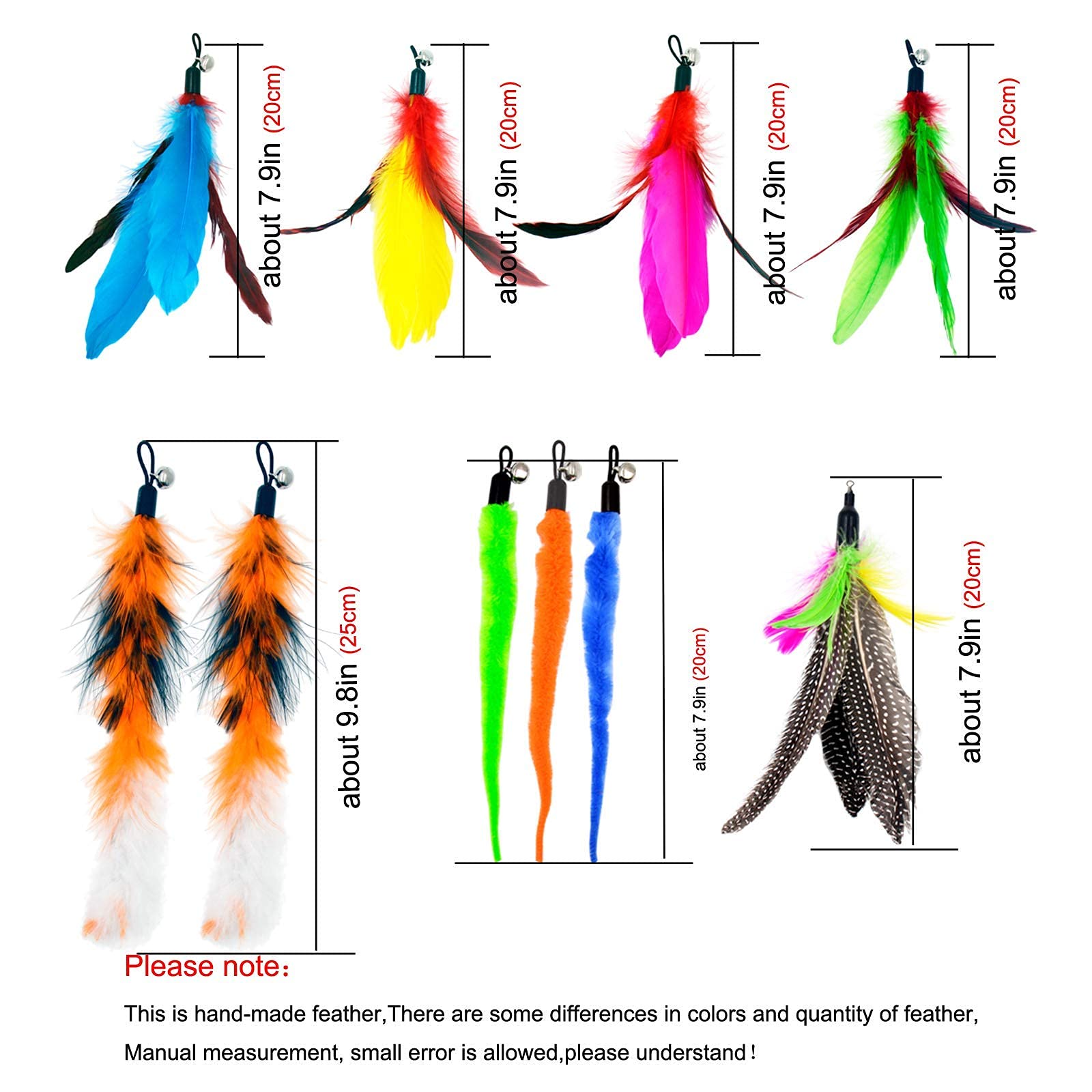 TIENAILING recambios de plumas para gatos en interiores