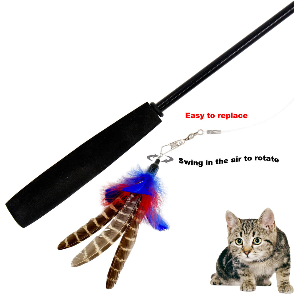 TIENAILING varita de juego con plumas fomenta actividad física diaria.