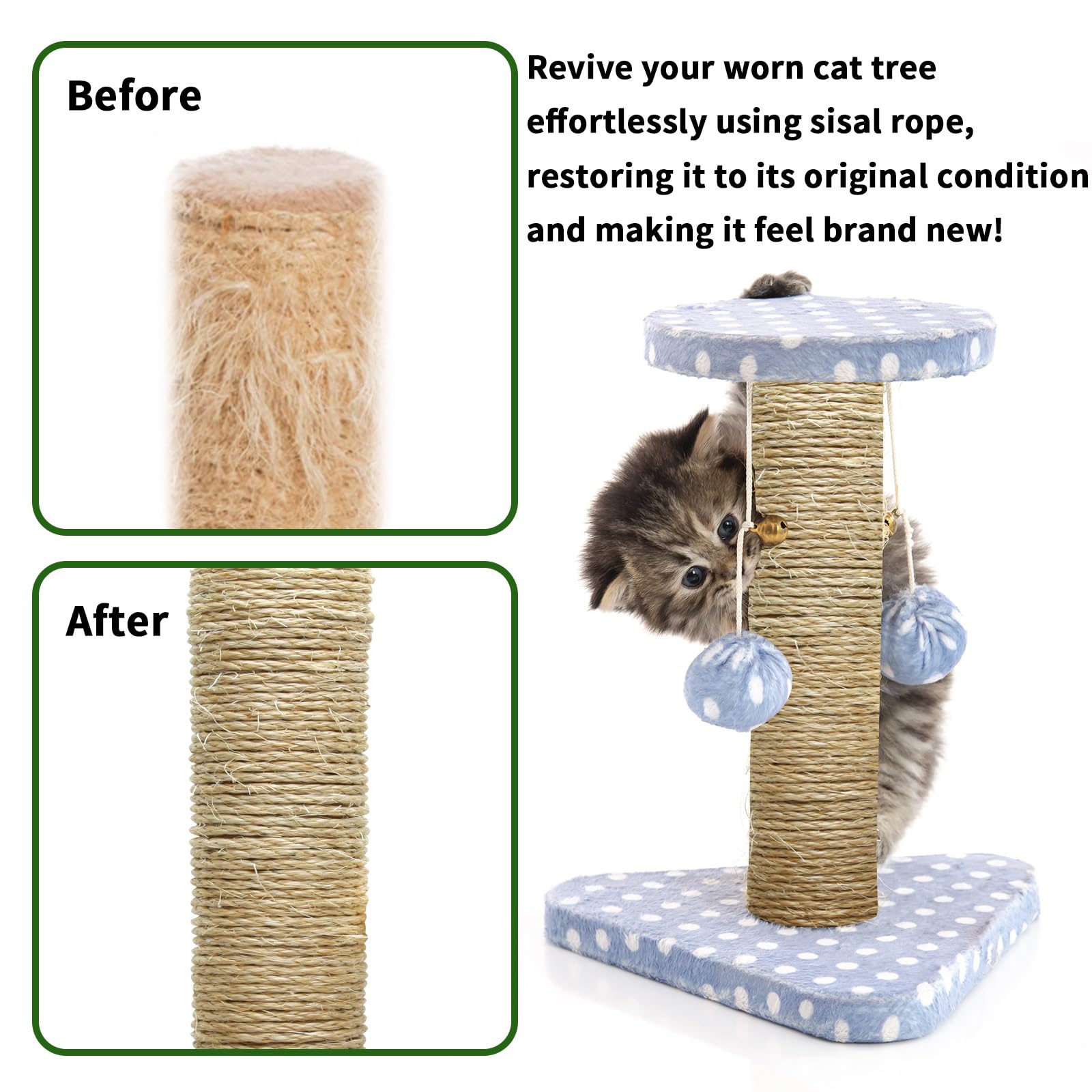Cuerda sisal de TienYow envuelta en las patas de un escritorio.