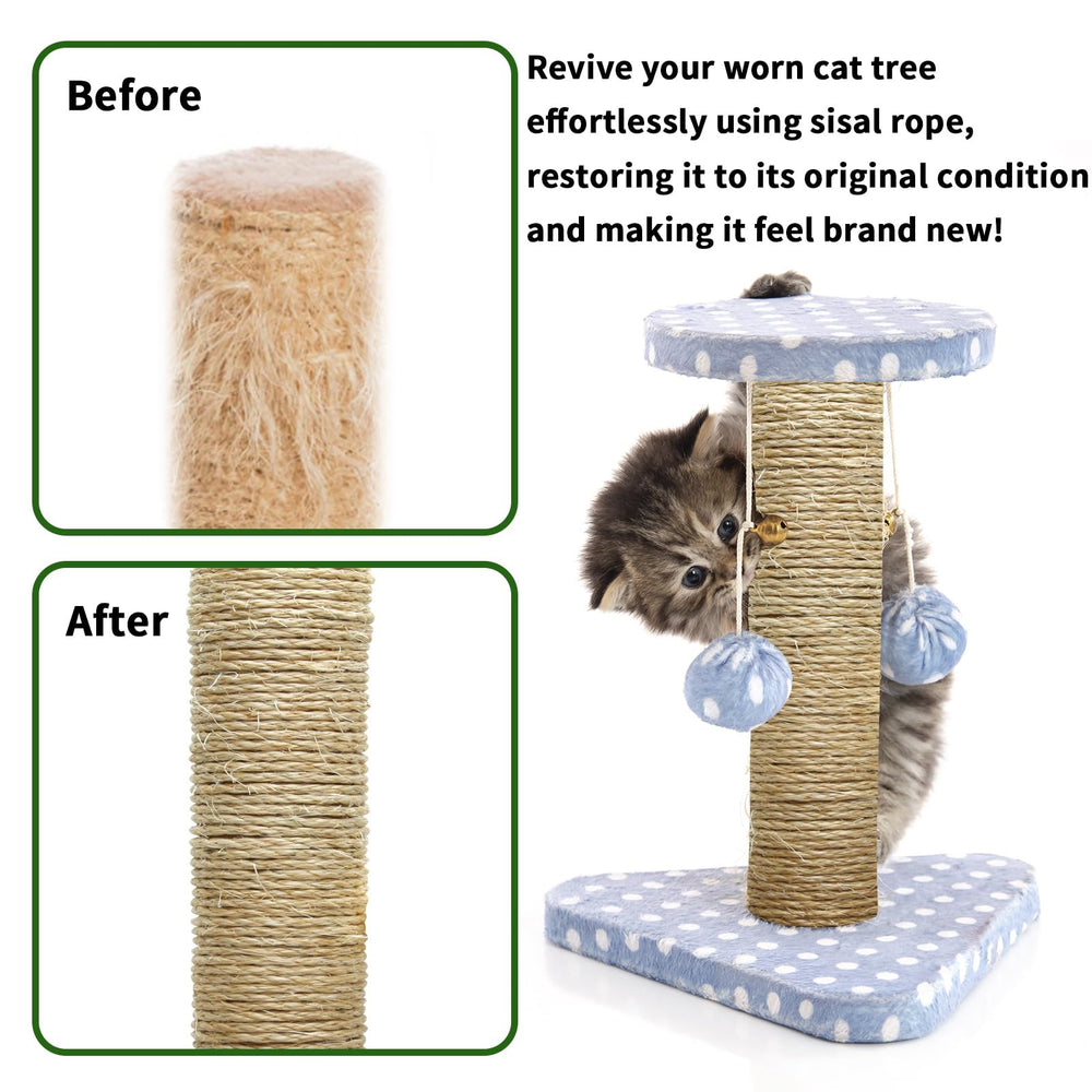 Cuerda sisal de TienYow envuelta en las patas de un escritorio.