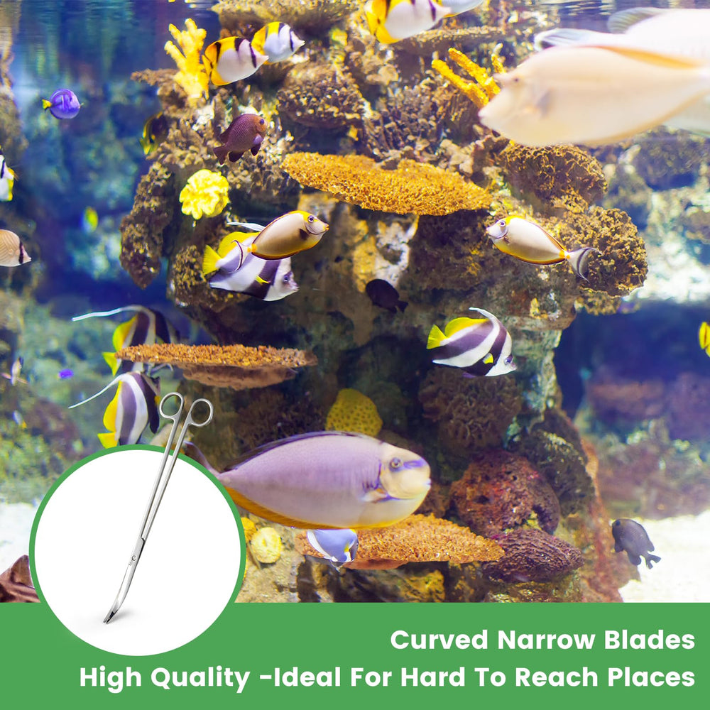 Tijeras de Acuario para poda de plantas acuáticas en acuarios.