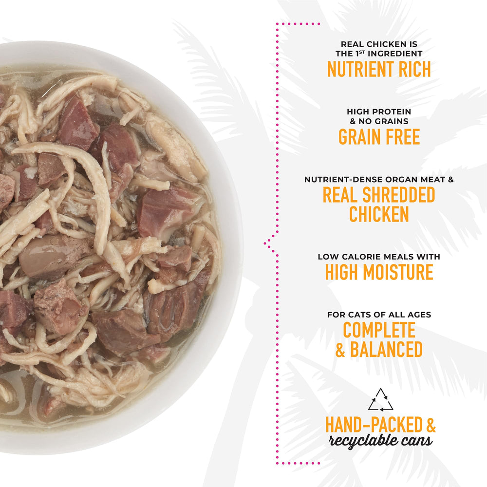 Comida sin granos de Tiki Cat After Dark, proteína de origen animal de alta calidad.