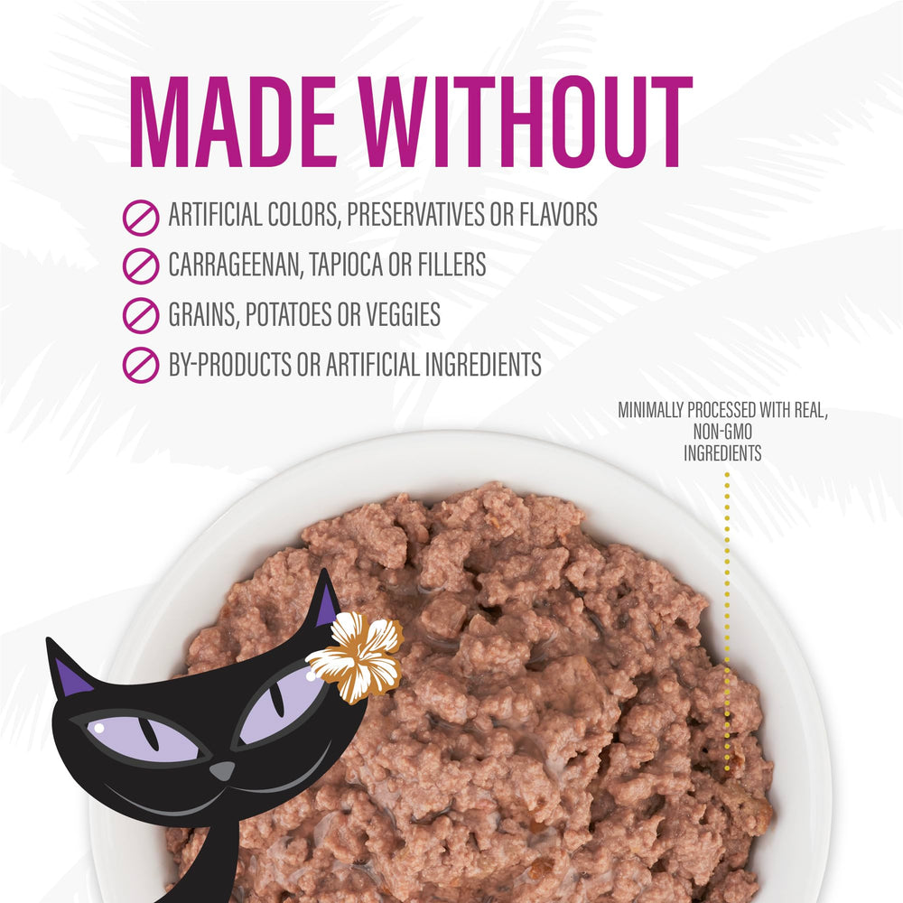 Tiki Cat After Dark Pâté, alimento húmedo completo para gatos adultos.