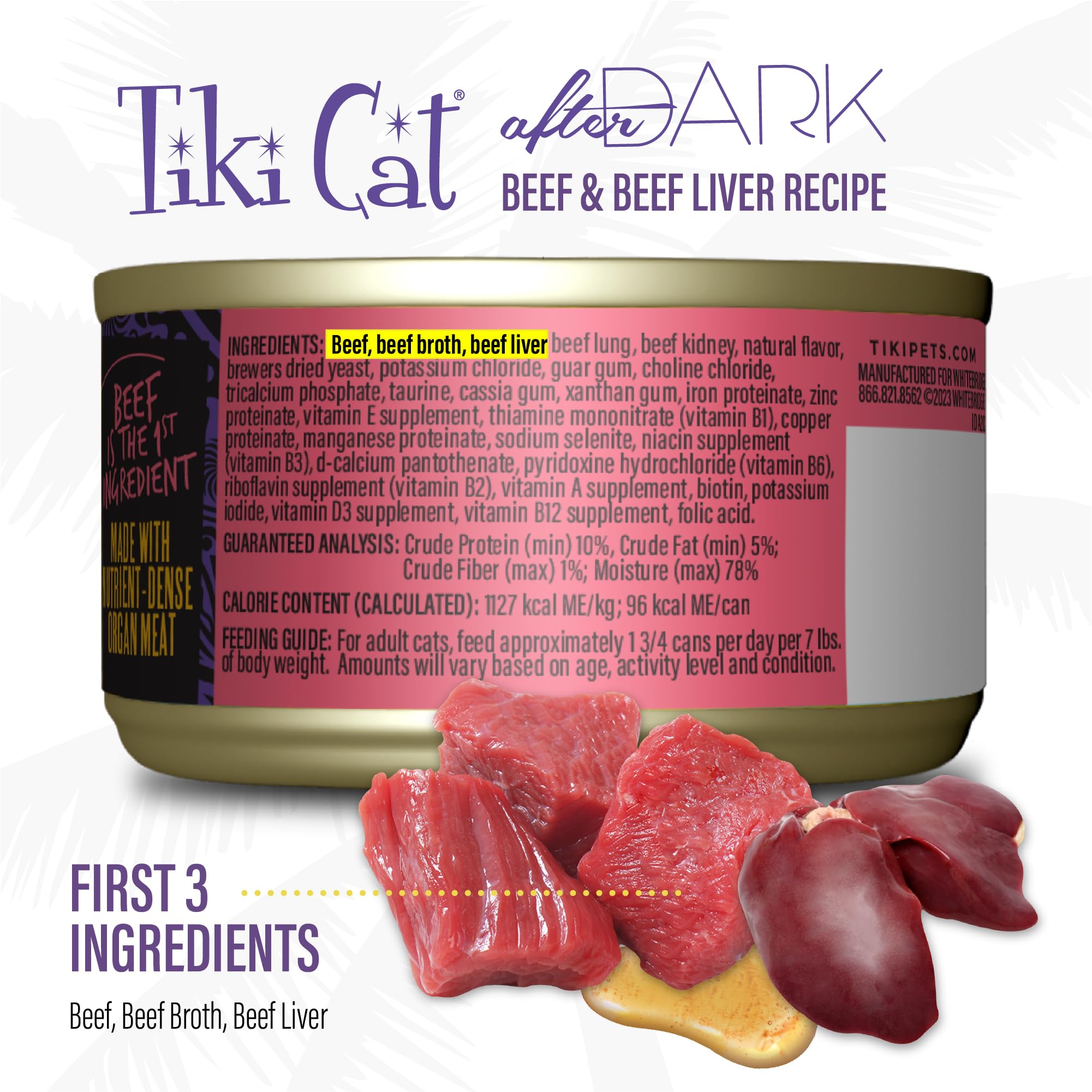 Tiki Cat After Dark Pate, sin granos para dietas libres de granos