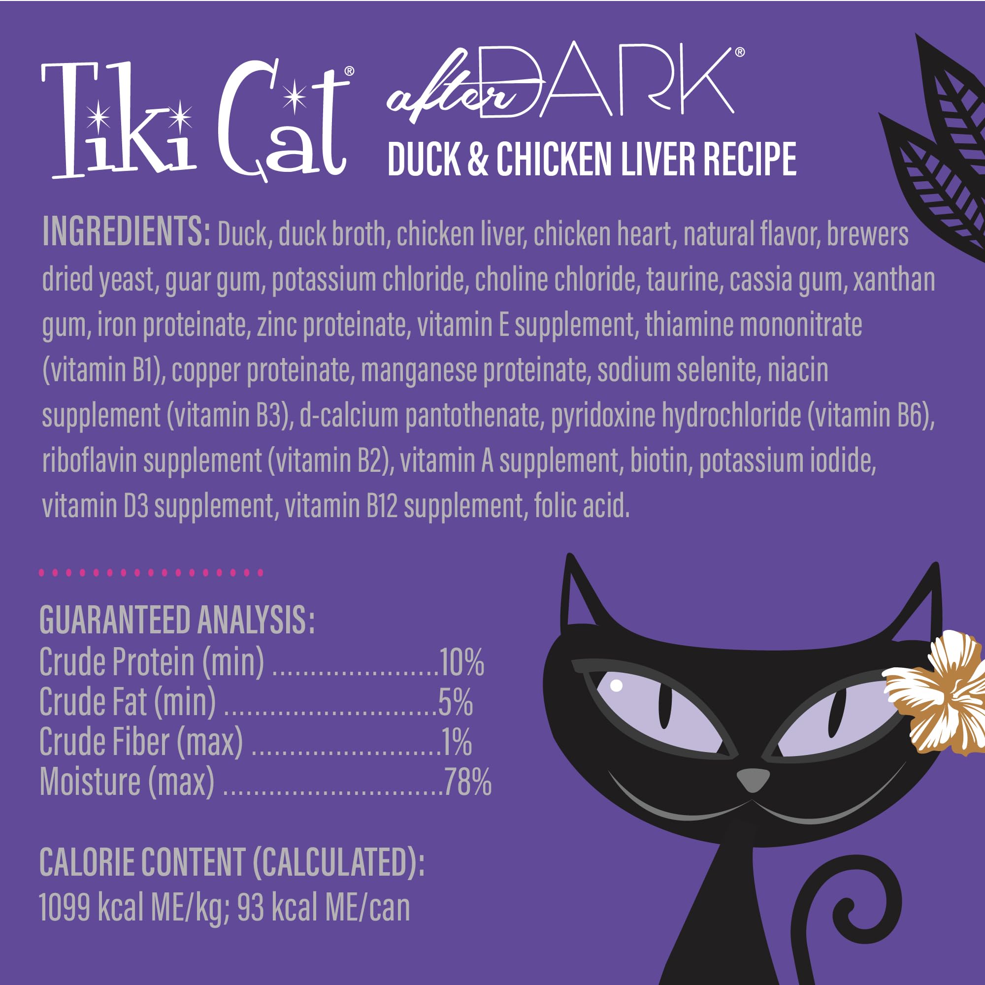 Presentación en lata de 3 onzas de Tiki Cat After Dark Pate.