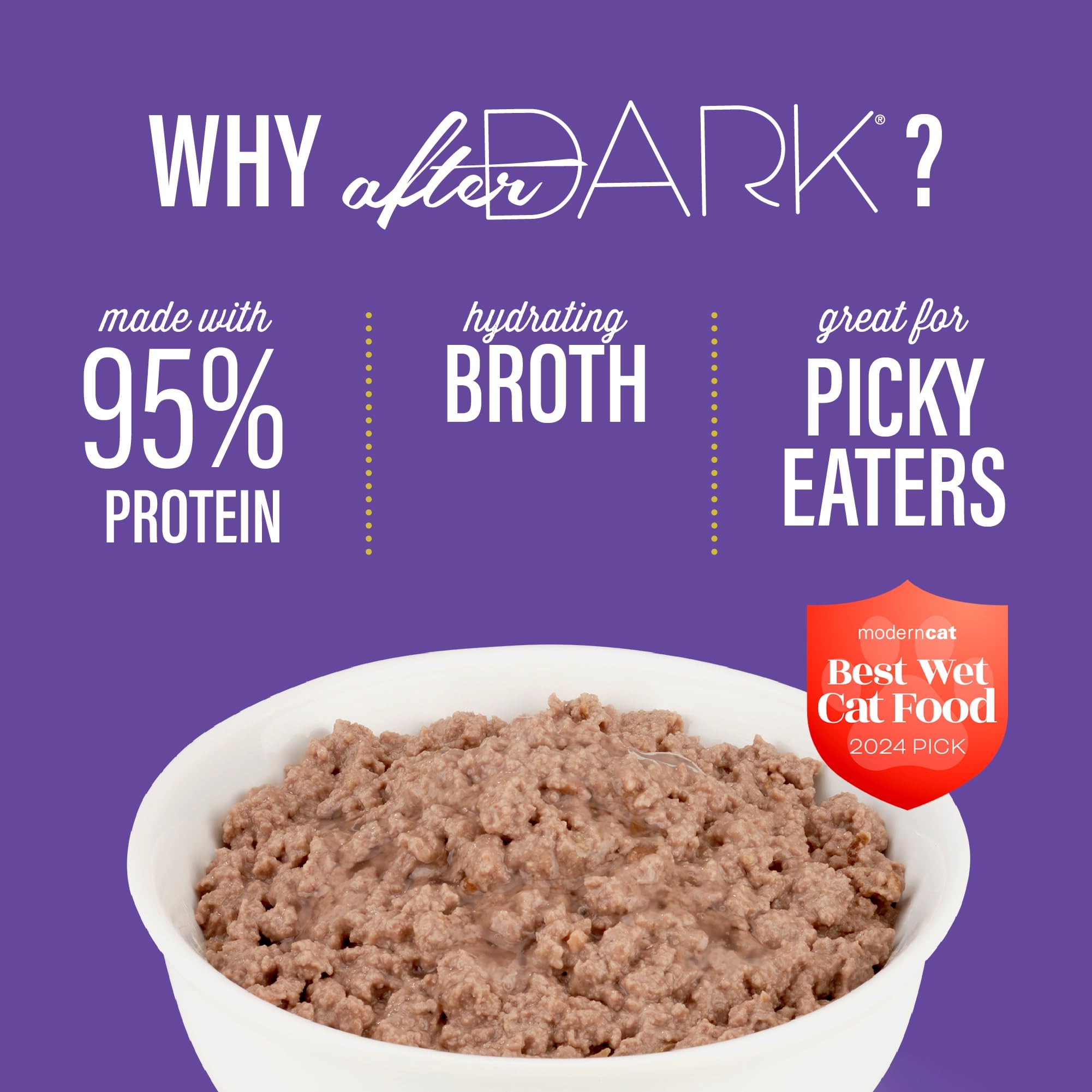 Sin granos en Tiki Cat After Dark Pâté para una dieta limpia.