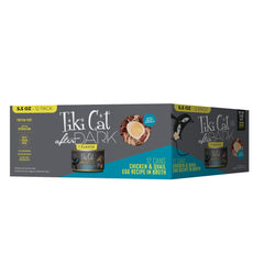 Tiki Cat After Dark: pollo deshilachado y huevo de codorniz en caldo sabroso para gatos