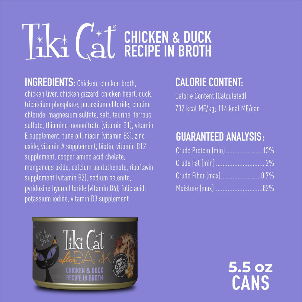 Tiki Cat After Dark proteína real para gatos adultos y felinos.