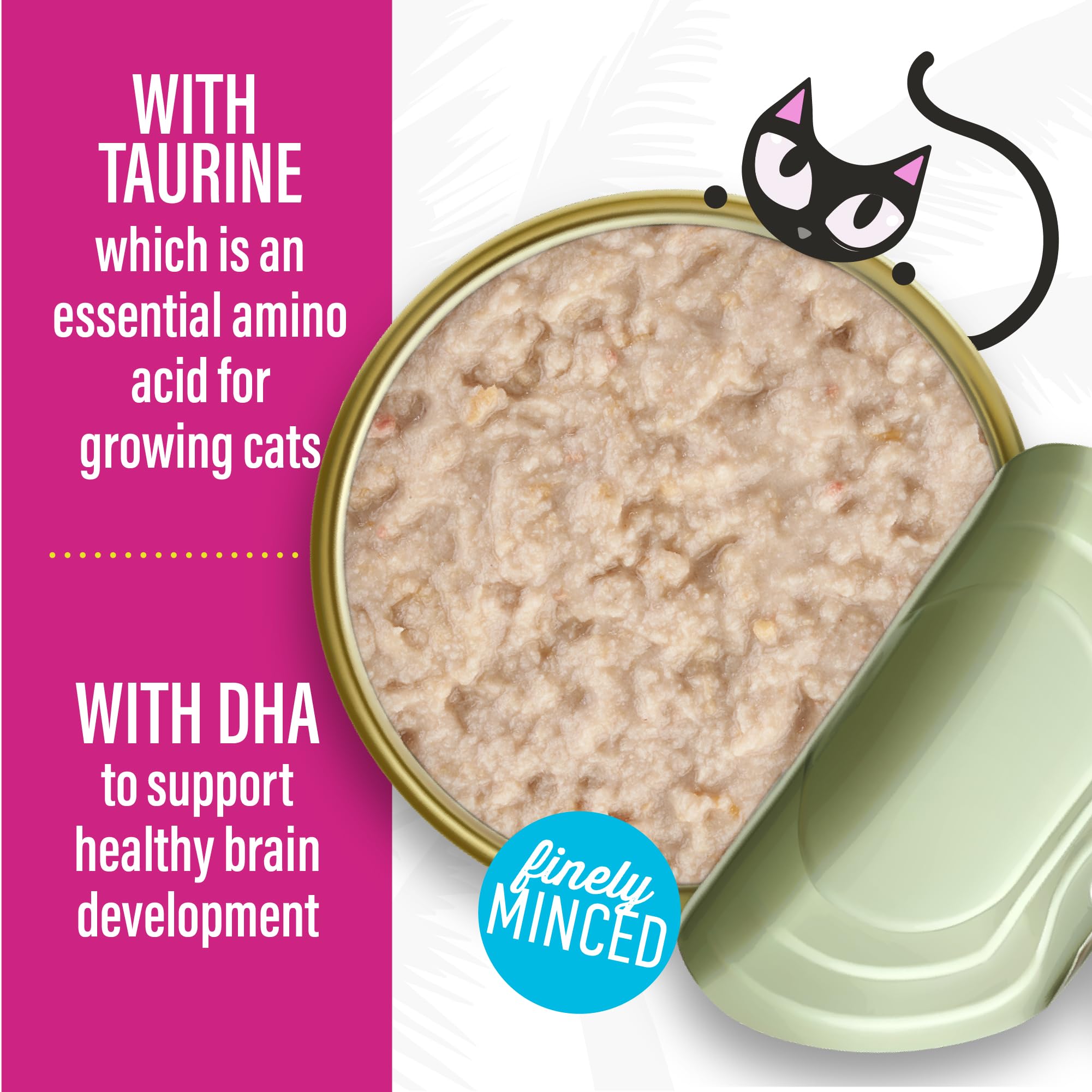 TIKI PETS Tiki Cat Baby Pate prebióticos para digestión saludable.