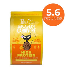 Tiki Cat Born Carnivore empaque bolsa 5-6 libras, opción práctica para recargas.