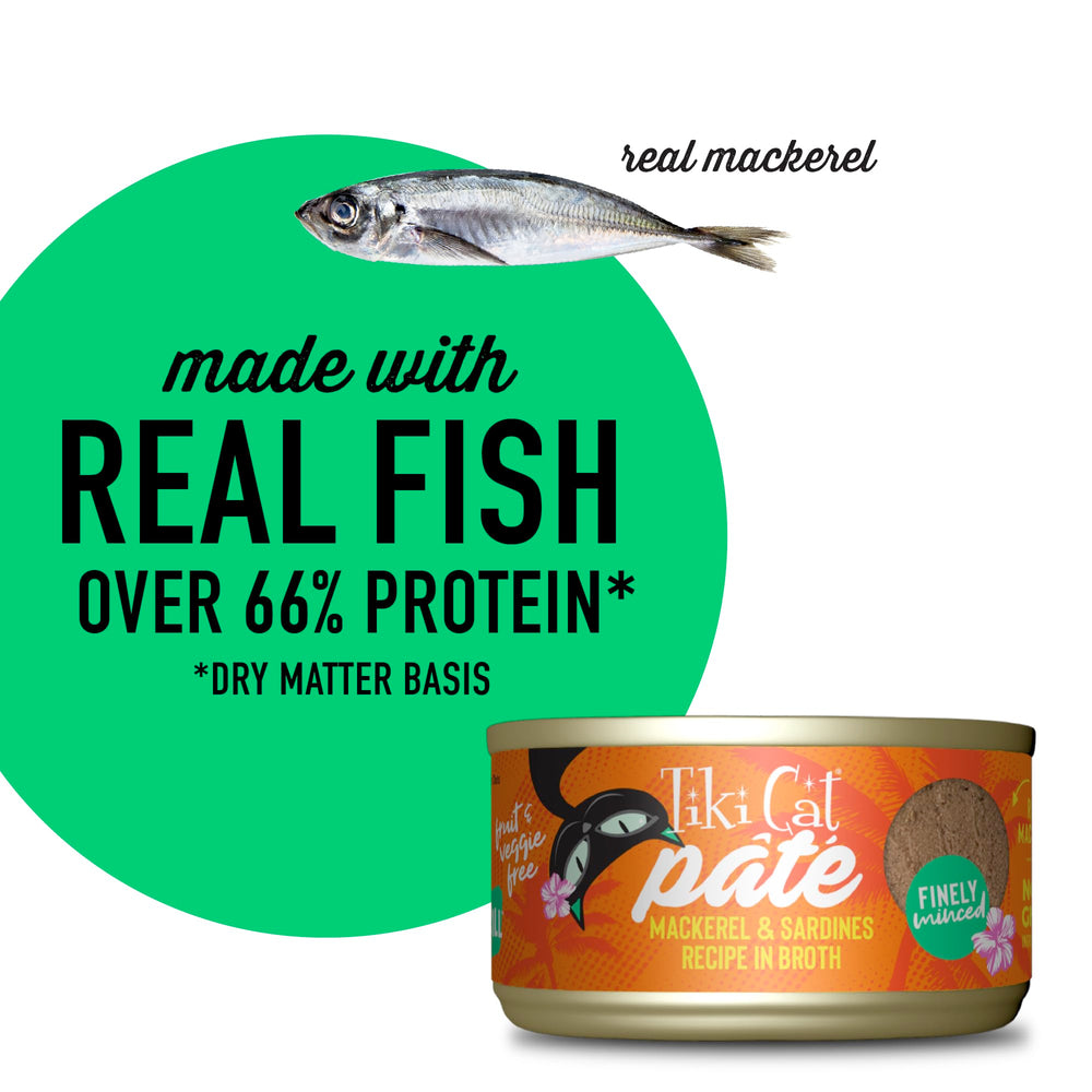 Tiki Cat Grill Pâté alta proteína, apoyo a una dieta carnívora equilibrada.
