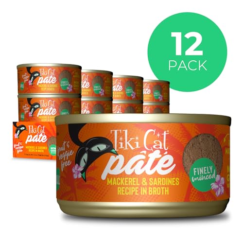 Tiki Cat Grill Pâté sardinas y caldo dulce, textura jugosa para paladares sensibles.