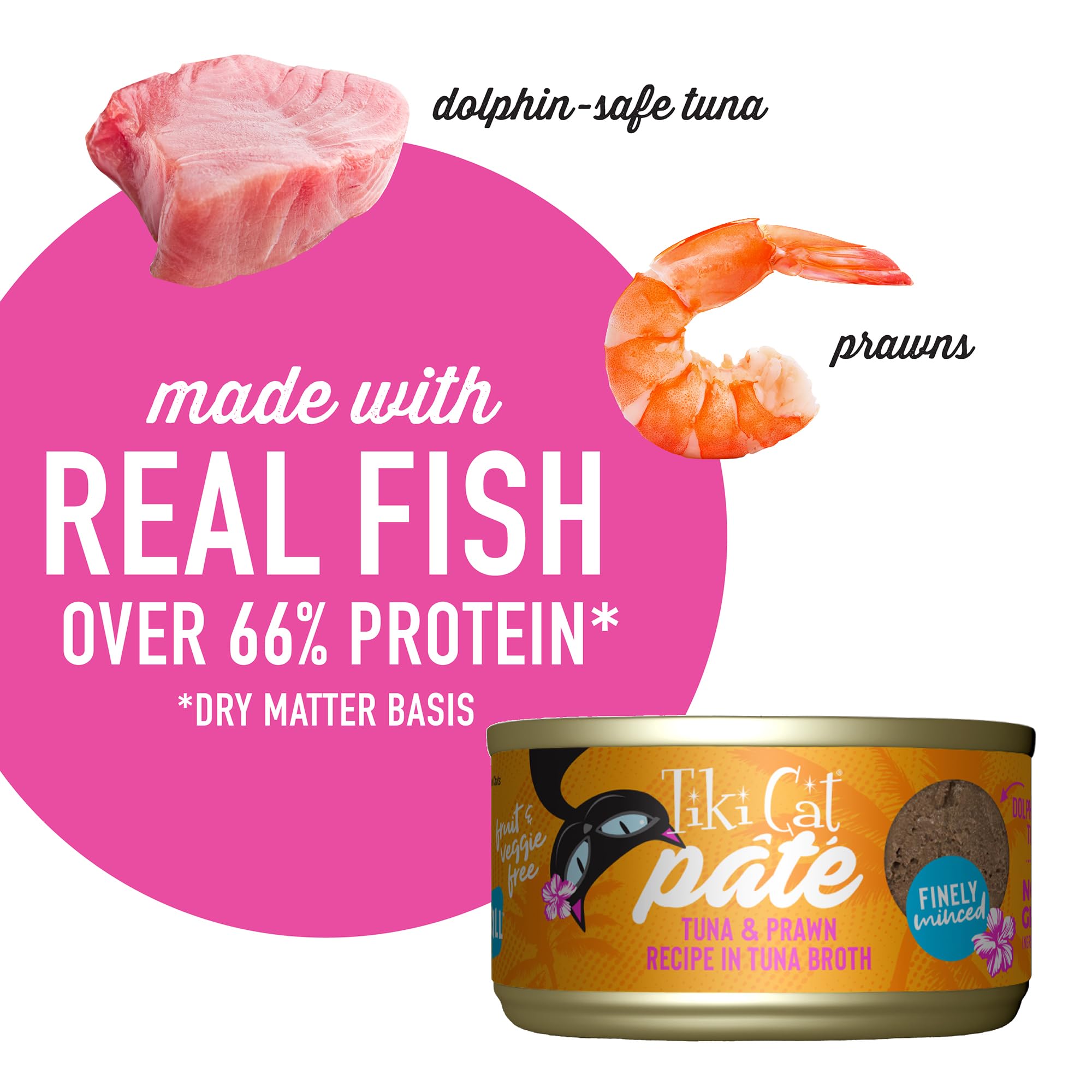 Sin frutas, verduras ni grano, proteína animal en Tiki Cat Grill Pâté.