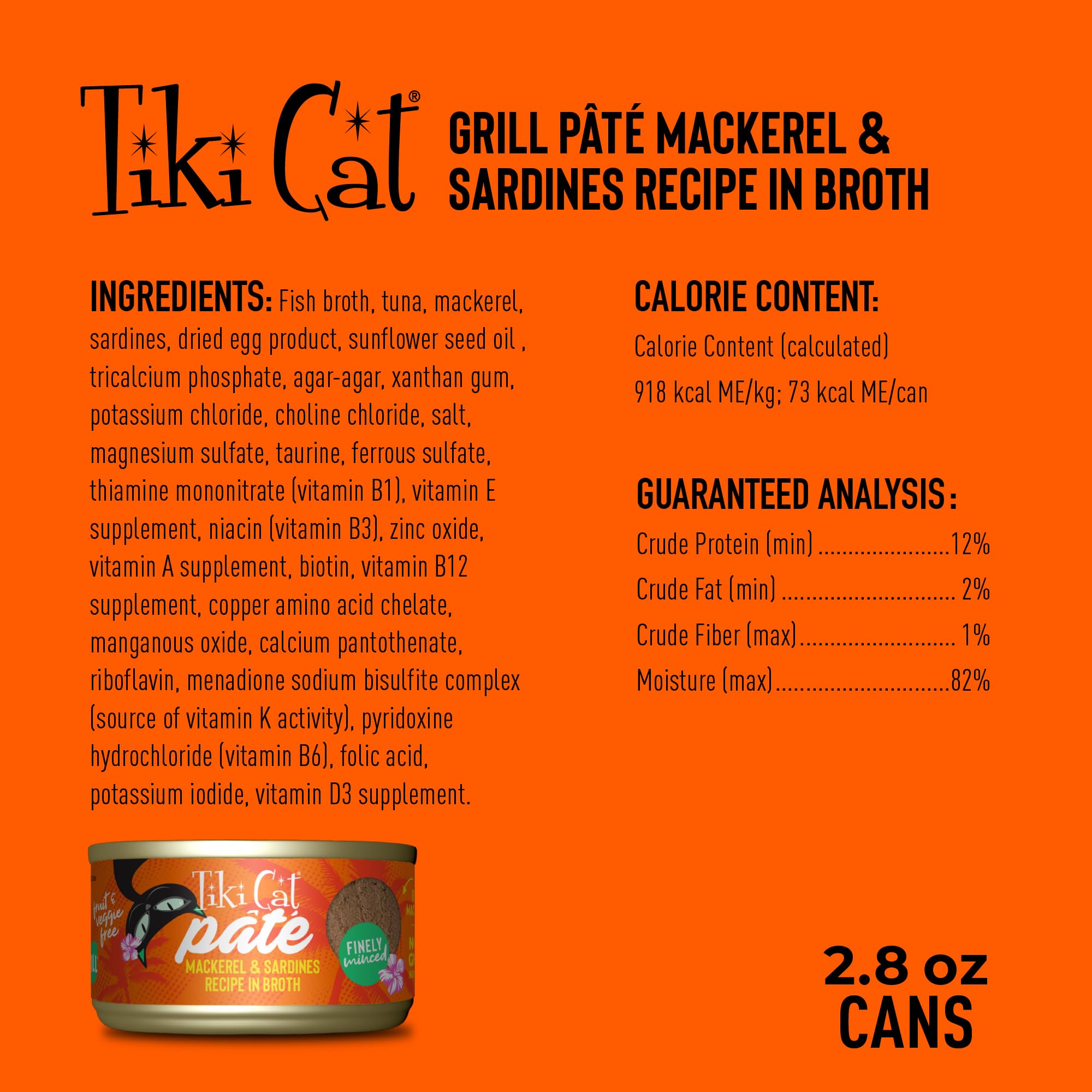Tiki Cat Grill Pâté textura suave, atractiva para gatos selectos.