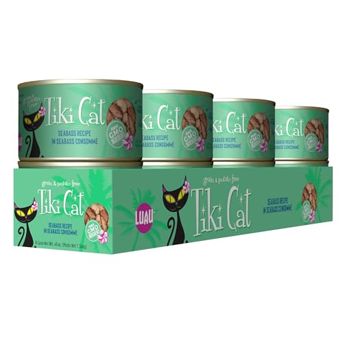 Tiki Cat Luau: consomé de besugo en lata ofrece hidratación diaria.