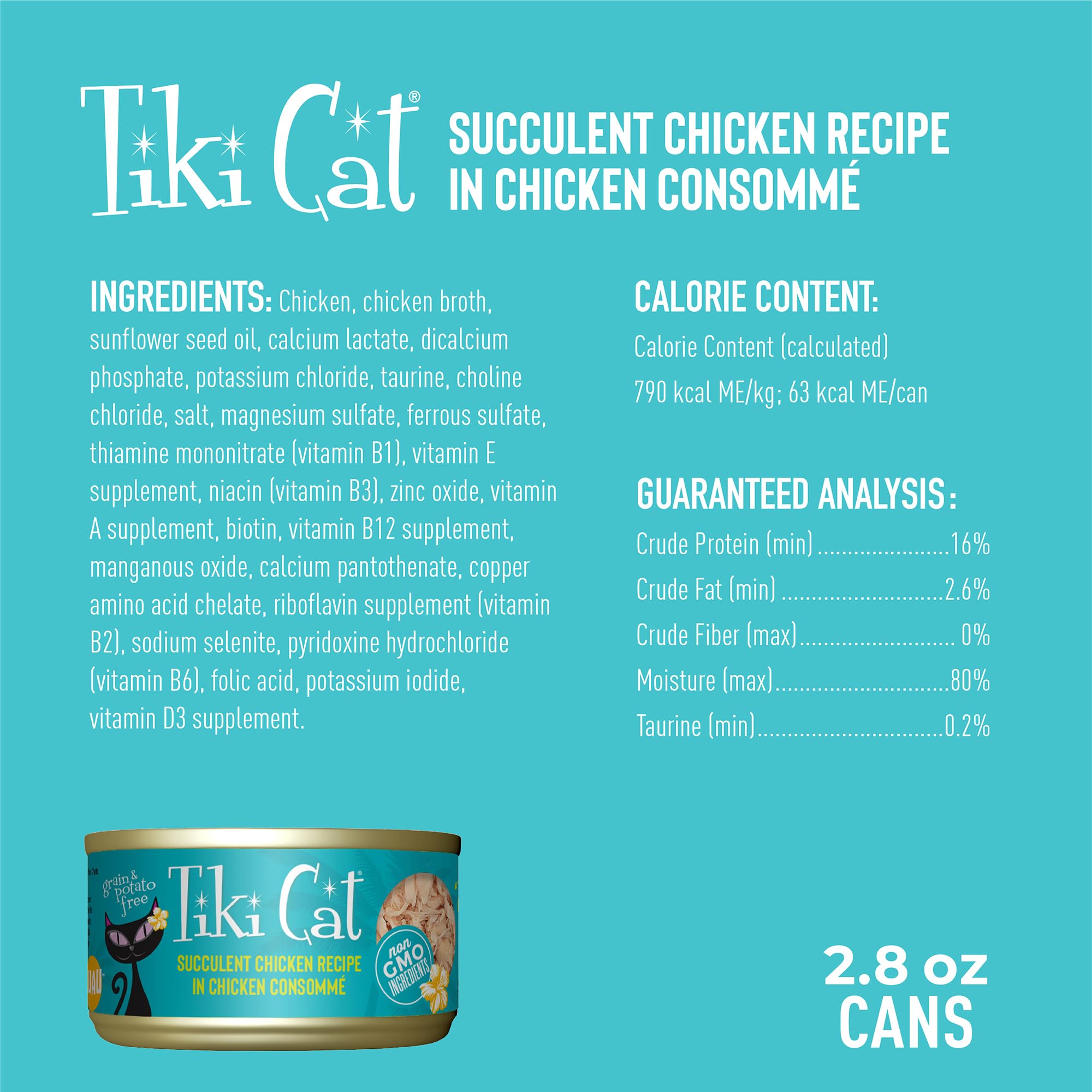 Tiki Cat Luau alto contenido de humedad para hidratar al gato