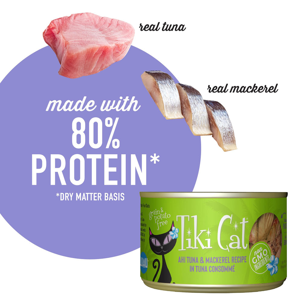 Tiki Cat Luau sin subproductos ni rellenos para una dieta simple