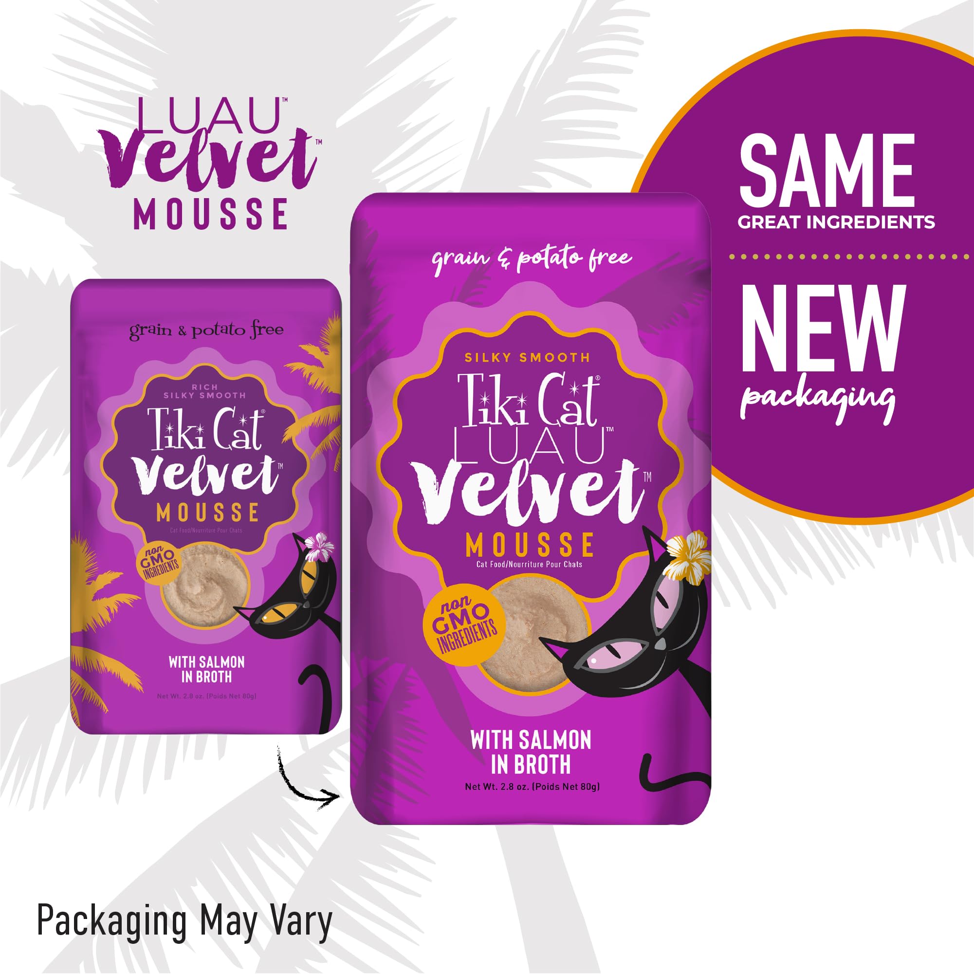 Tiki Cat Luau Velvet Mousse ofrece alto contenido de humedad para favorecer la hidratación.