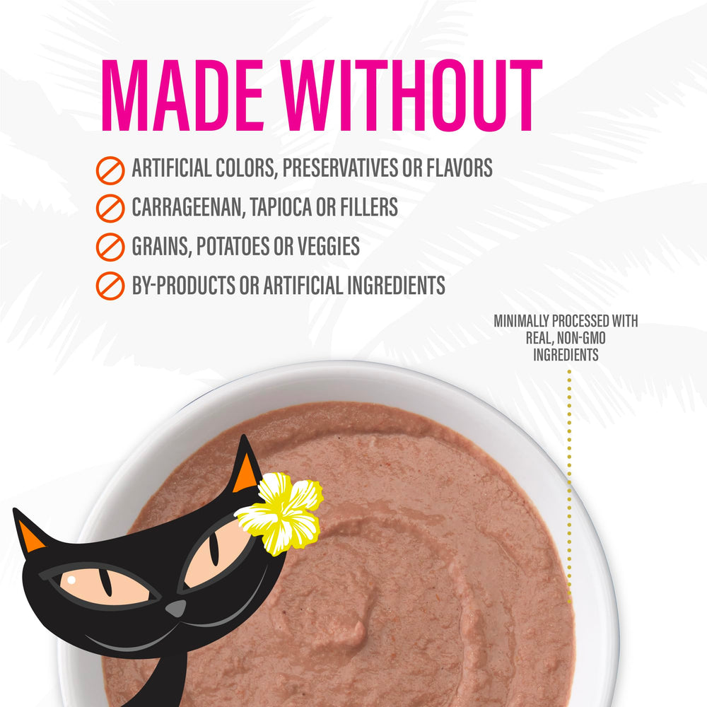 Tiki Cat Luau Velvet Mousse, sabor agradable que anima la hora de comer.