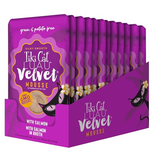 Textura cremosa de Tiki Cat Luau Velvet Mousse para una experiencia sensorial atractiva.