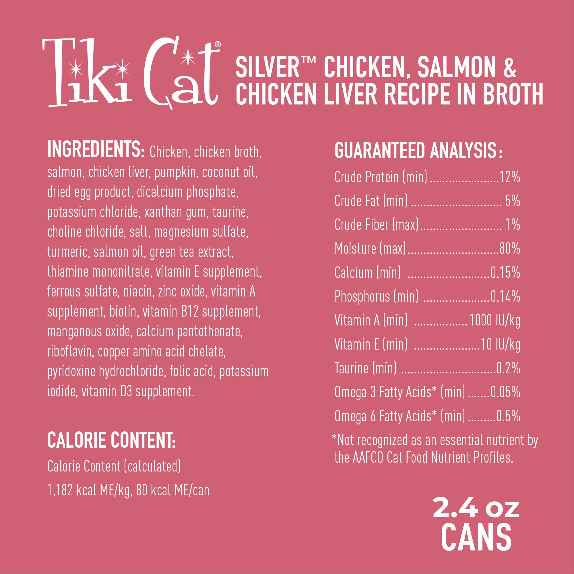 Tiki Cat Silver Comfort Mousse y Shreds: hígado de pollo aromático para atraer el apetito.