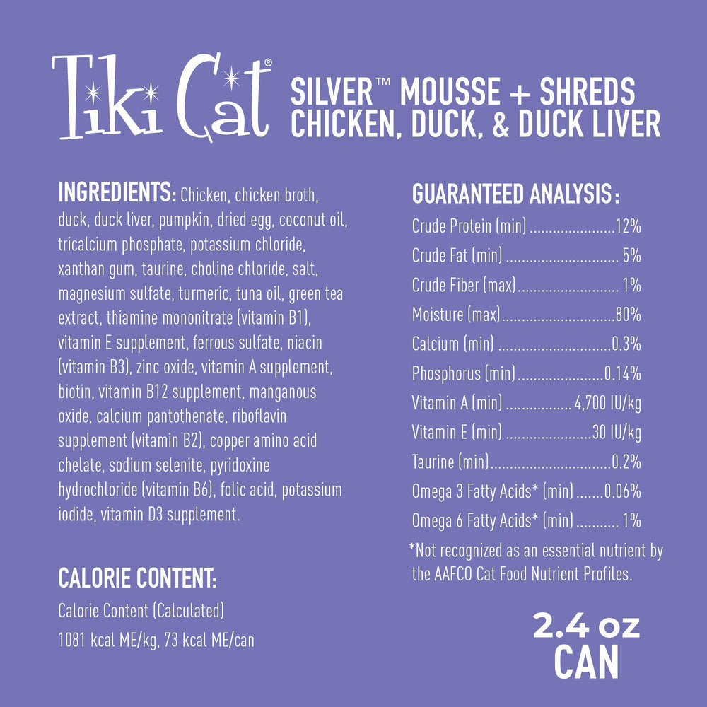 Tiki Cat Silver Comfort: pack de 12 latas para alimentación diaria.
