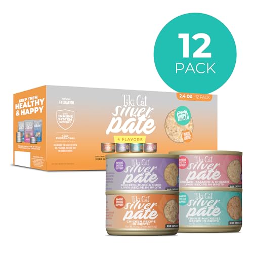 Tiki Cat Silver Pate: gato comiendo con facilidad, experiencia de ingesta suave.