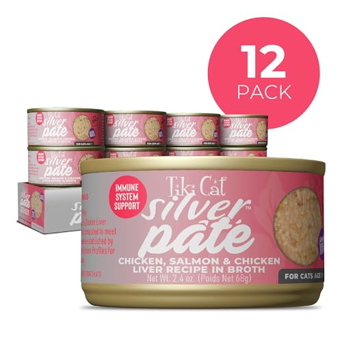 Tiki Cat Silver Paté: paquete de 12 latas para conveniencia de compra.