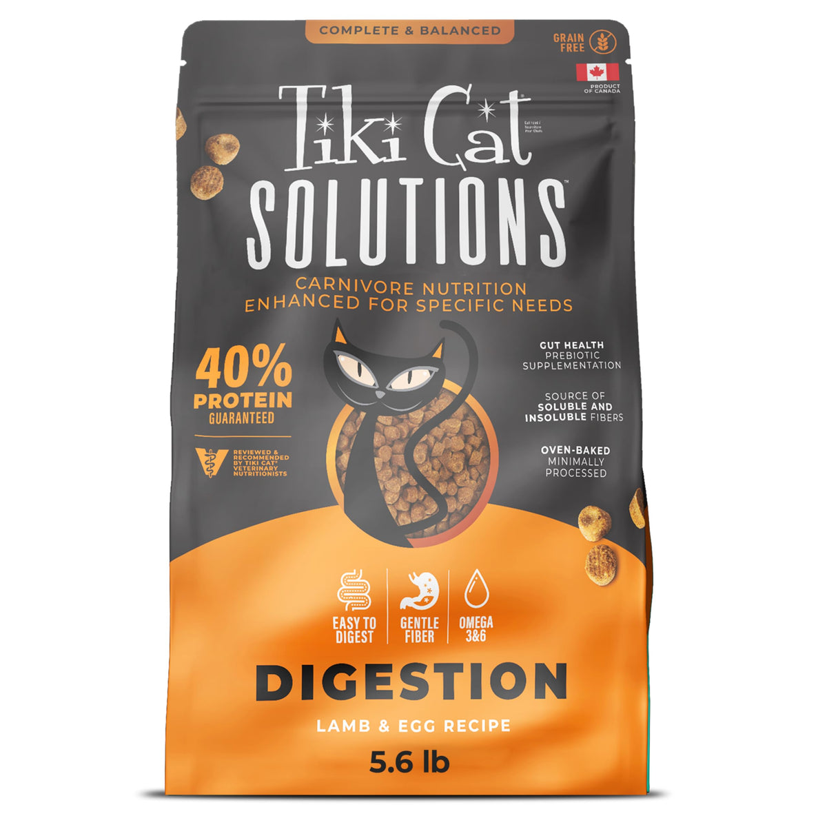 Tiki Cat Solutions Digestión cordero-huevo bocados, apoyo digestivo suave para gatos