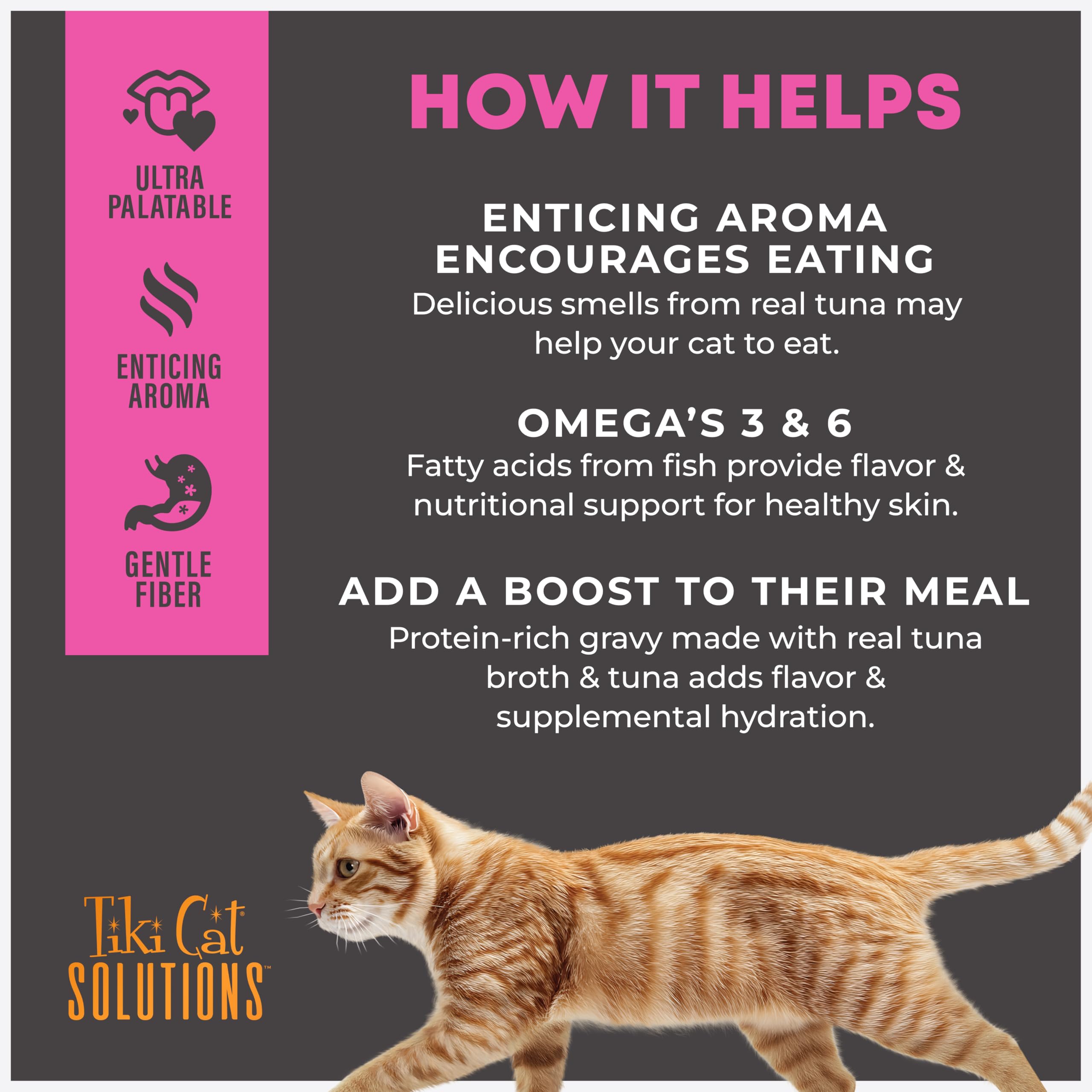Tiki Cat Solutions Topper Fussy formulado por veterinarios y nutricionistas.