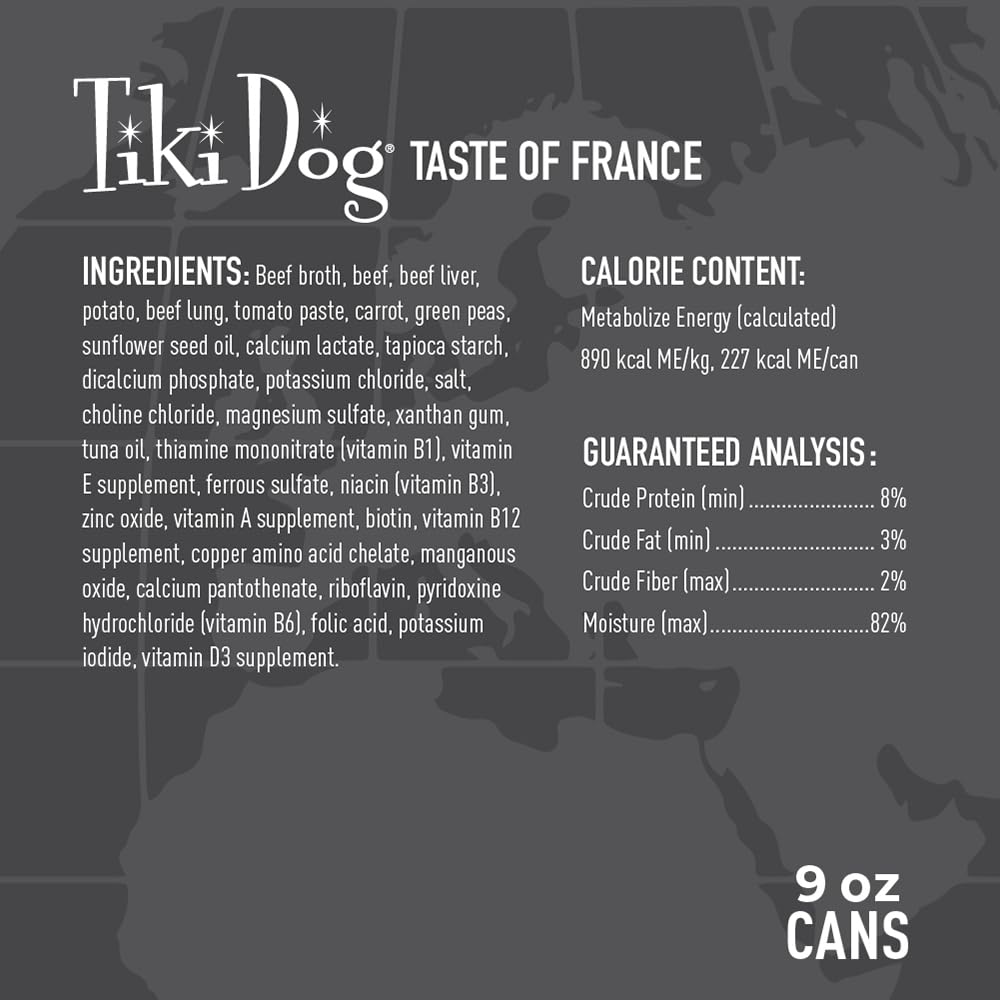 Tiki Dog Francia: patatas y zanahorias aportando sabor y textura.