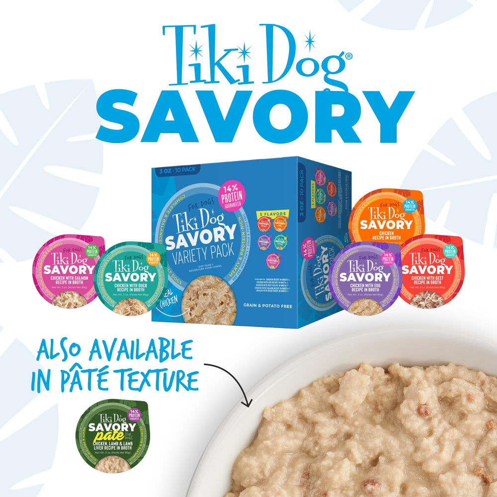 Tiki Dog Meaty porciones de 3 onzas para comidas consistentes